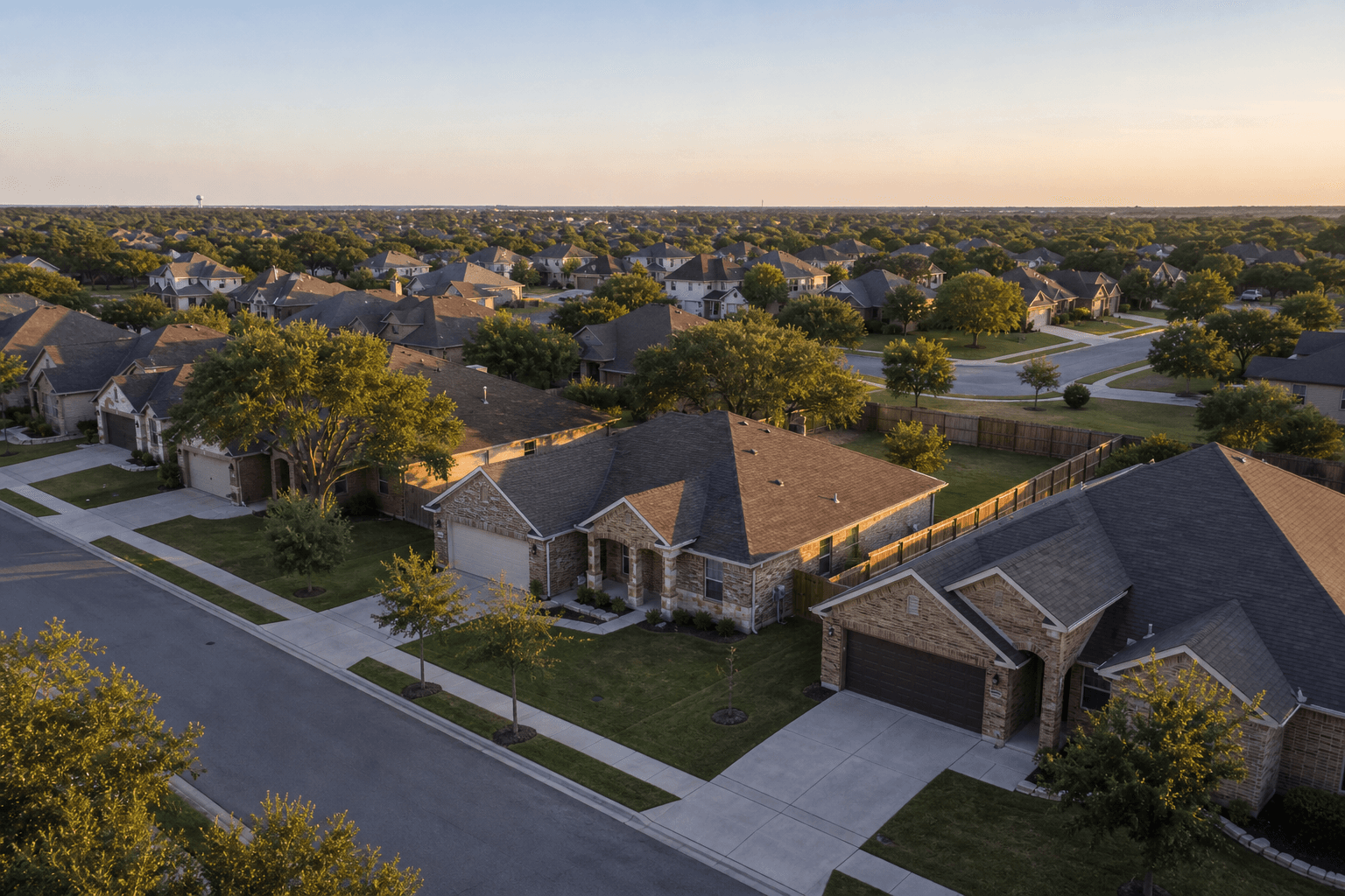 Central Texas ranch-style neighborhood